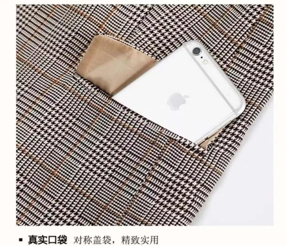 

Plaid Blazer Women Double Breasted Pockets Suit Oversize Loose Casual Women's Jacket High Quality Blazer Femme Woman Clothes