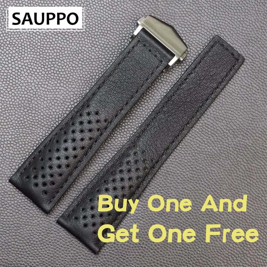 Мужской кожаный ремешок SAUPPO браслет из телячьей кожи с застежкой подходит для