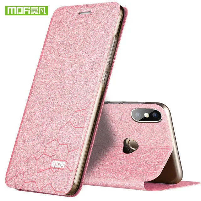 Pink Чехол Mofi для Xiaomi Redmi Note 8 T, чехол для Redmi Note 5 Pro, роскошный кожаный чехол для Xioami Redmi 8 8A, силиконовый чехол - Цвет: Pink
