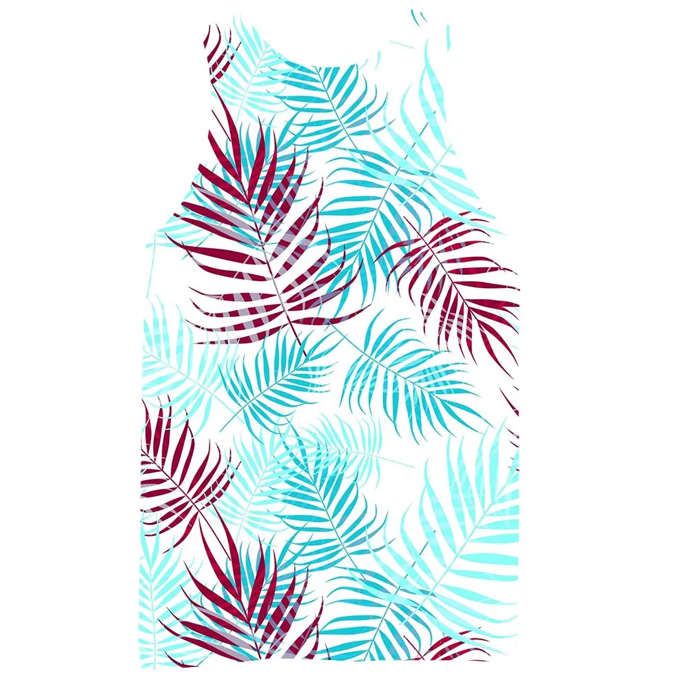 

Leafs Tank Top For Men 3D Print Sleeveless Pattern Top Summer Graphic Vest