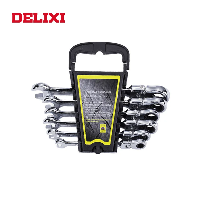 Набор гаечных ключей DELIXI комплект комбинированных инструментов с храповым