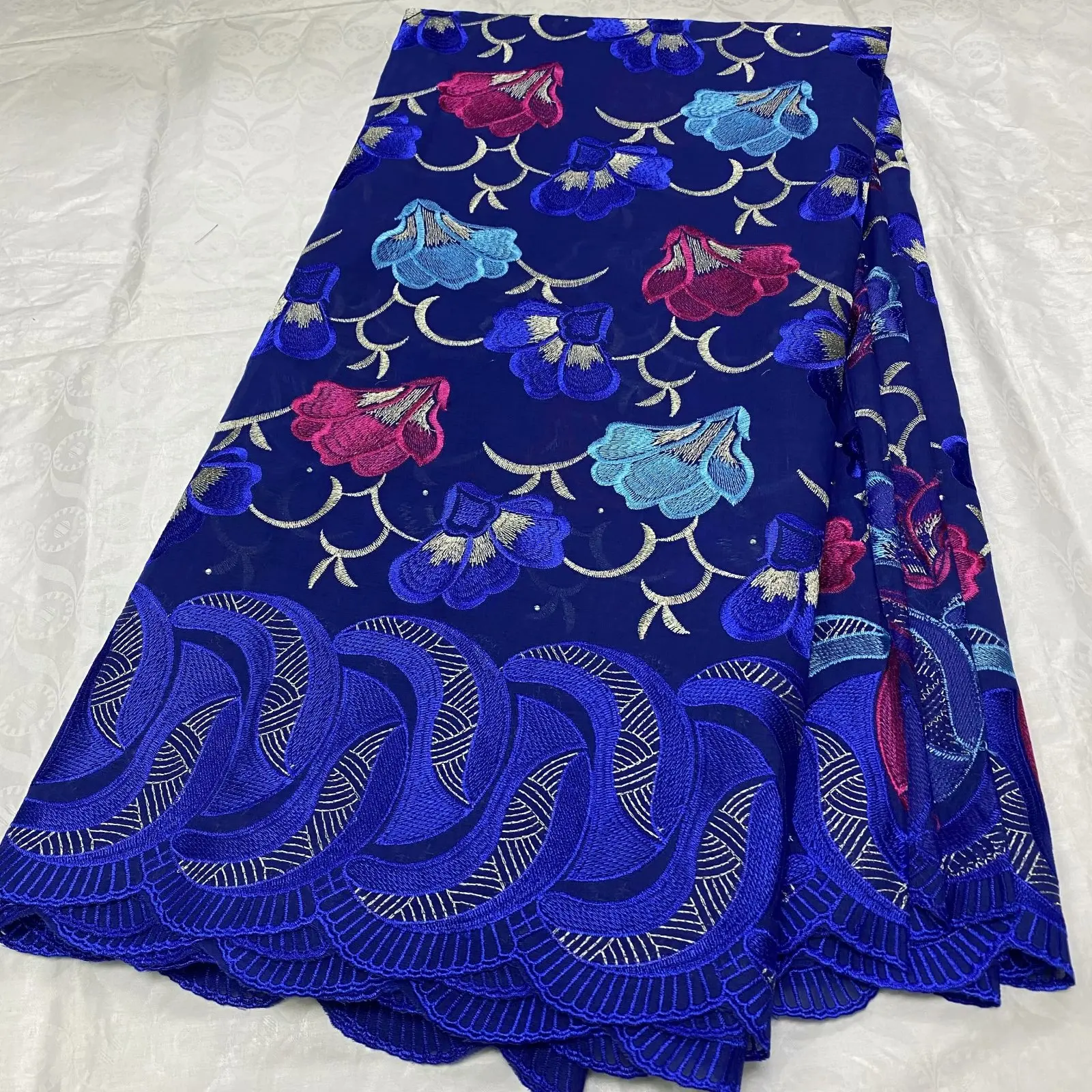 

Pure Cotton Swiss Voile Lace Nigerian Wedding African Lace Fabric Fashion In Switzerland High Quality Dry Lace Fabric