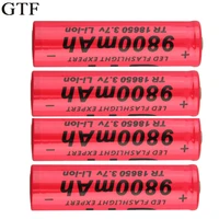 gtf 18650 battery 3 7 v 9800 mah lithium ion battery rechargeable led flashlight torch battery
