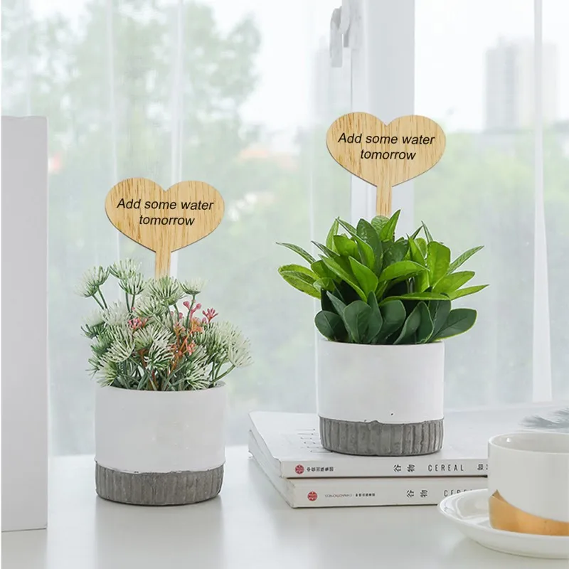 

Plant Label T-shaped 10*5.9*0.3cm natural environmentally friendly wood material and reusable Writing is not easy to fade