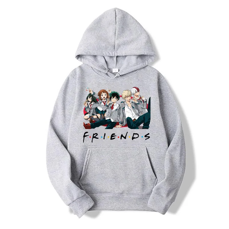 My Hero Academia Print Hoodie Japan Anime Long Sleeve Hooded Sweatshirt