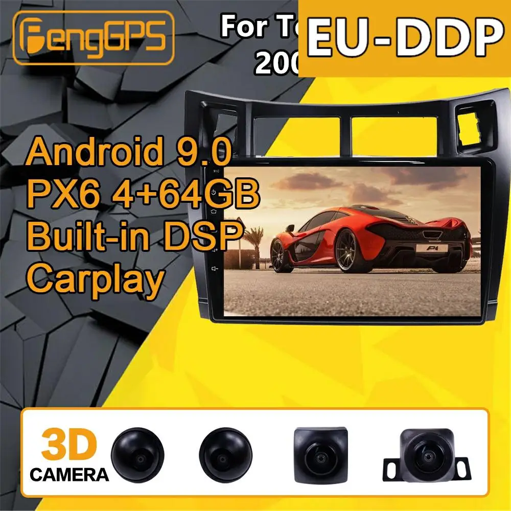 Автомобильный мультимедийный плеер для Toyota Yaris 2008 2009 2010 2011 стерео Android PX6 радио