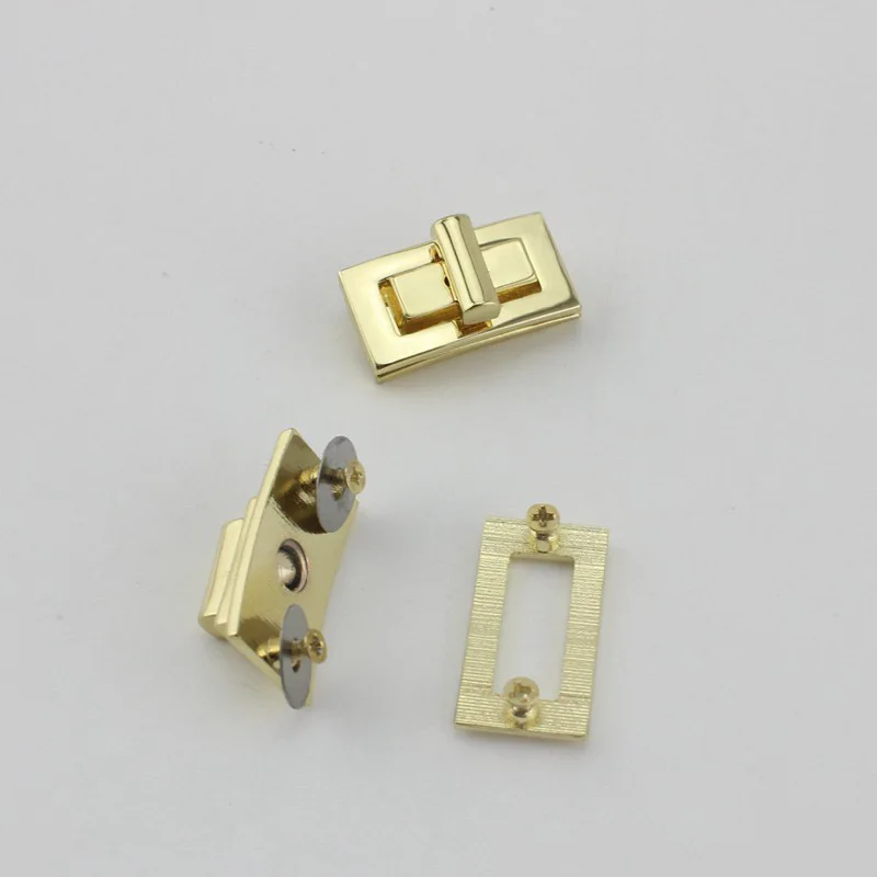 10ses 3 цвета маленький замок Высокое качество поворотный прямоугольный для сумки