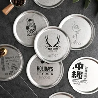 japan style stainless steel round cup coasters creative coffee shop anti skid insulation pads%c2%a0creative placemats tableware