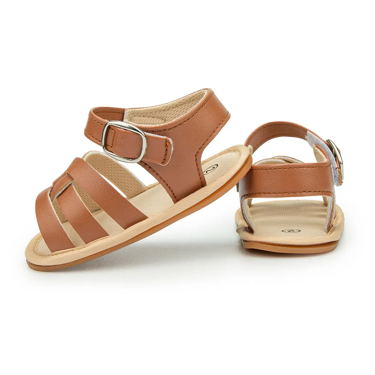 Босоножки KIDSUN детские резиновая нескользящая обувь для первых шагов кожаные на