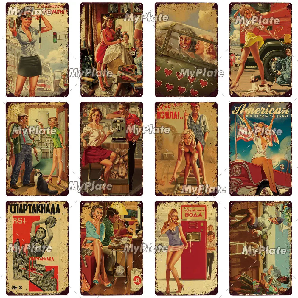 Российский металлический знак фоторамка Настенный декор для бара клуба мужской