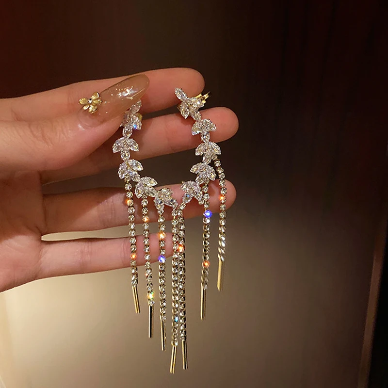 

Luxury 14K Real Gold Stars Earrings for Women Jewelry Brilliant AAA Zirconia S925 Silver Needle Stud Wedding Party Ins Hot