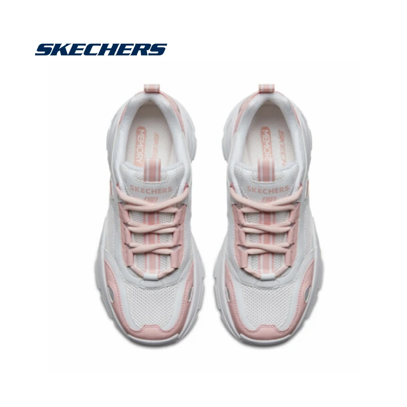 Женские кожаные кроссовки на массивной платформе Skechers удобные повседневные