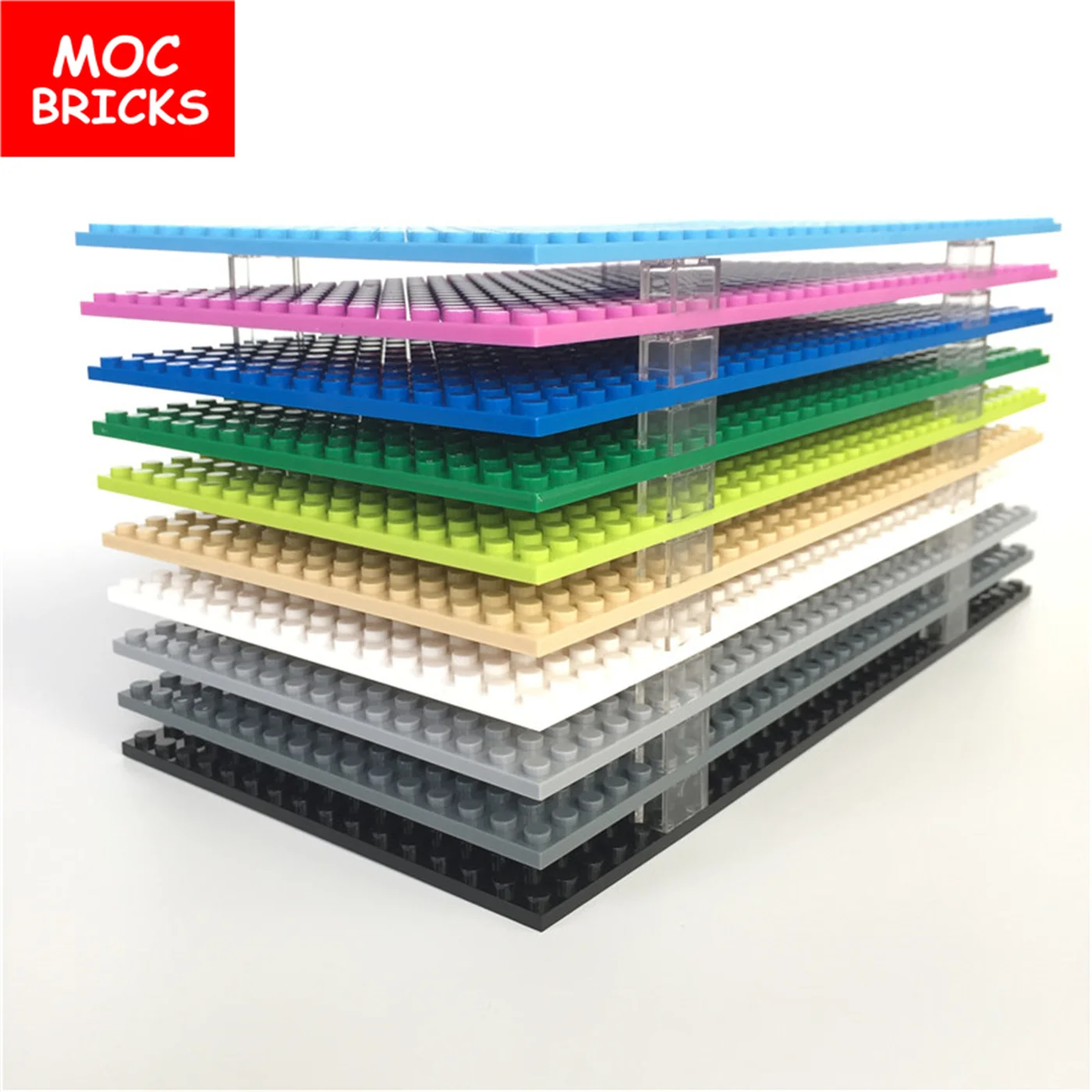 5 шт./лот MOC кирпичи толстые базовые пластины двусторонние 32x16 маленькие точки