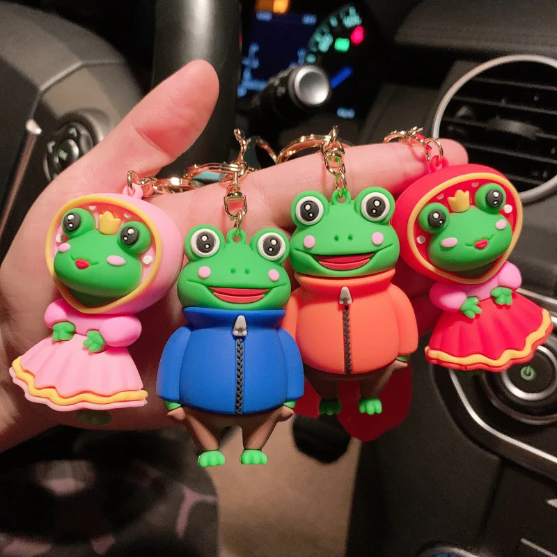 Новые модные мультяшные свадебные брелоки лягушка принц креативные силиконовые