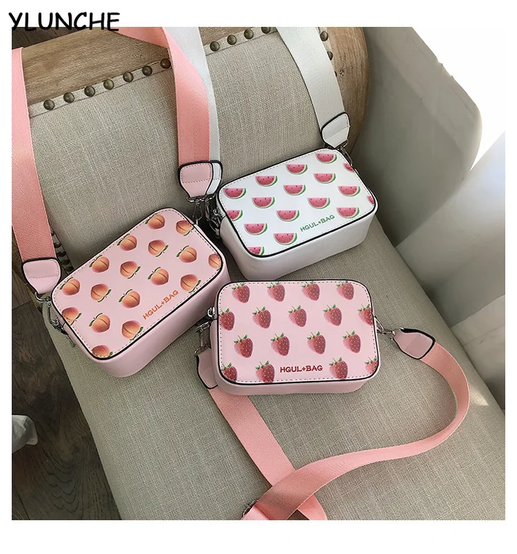 Модная сумка мессенджер Сумка с фруктами и авокадо маленькая Наплечная в форме