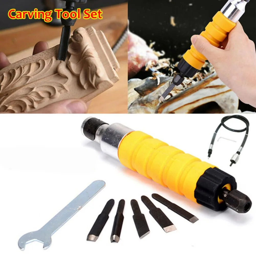 

Engraver Flexible Shaft Electric Wood Chisel Carving Chisel Rotary Tool Electric Grinding Hand Drill Mini Grinder Accessories