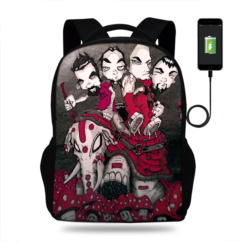 17 дюймовый пуховой рюкзак с принтом и usb зарядкой детская школьная сумка для