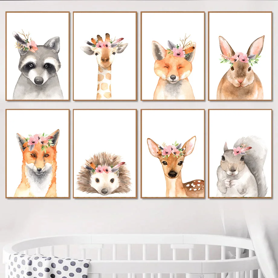 5D DIY мультфильм енот Жираф Олень лиса кролик алмазная живопись искусство на