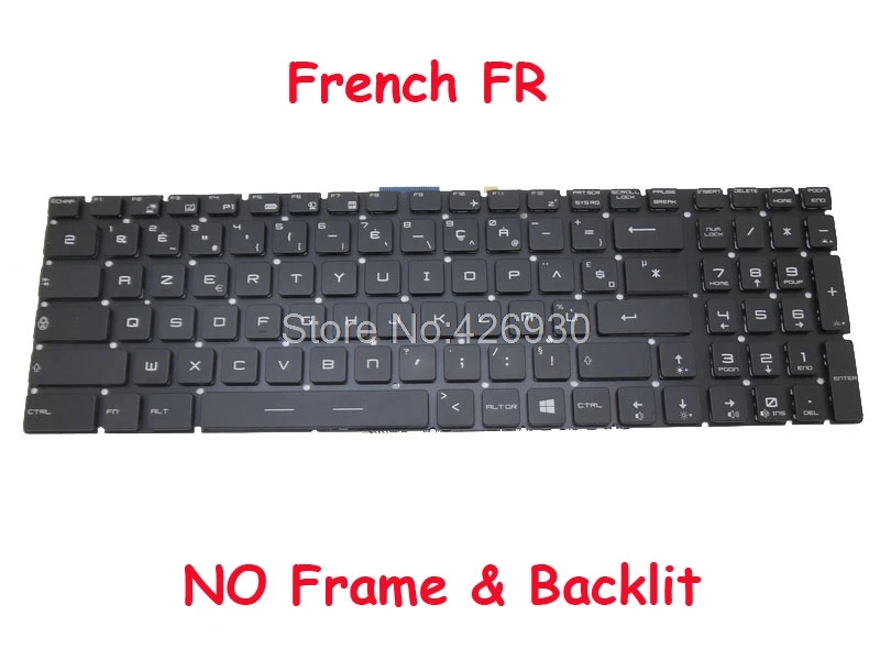 Backlit Keyboard For MSI GL62 6QE GL62M 7RD 7RDX GT62 GT62VR 6RD 6RE 6QD 7RD 7RE GS72 6QE 6QC 6QD GT72 2PC 2PE 2QD 436MX 437MX