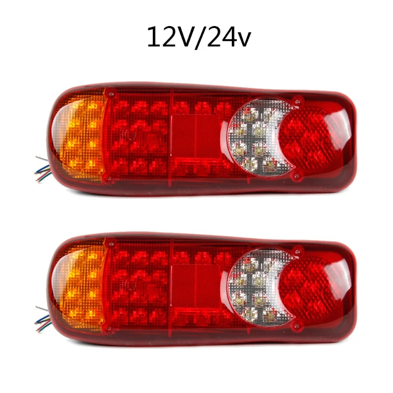 

1pair 46 LED Truck Trailer Tail Lights Turn Signal Light Reverse Brake Rear Lamp 12V/24V Waterproof