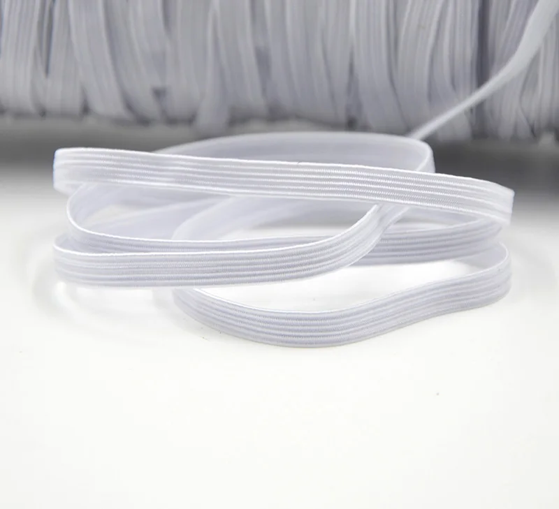 1 рулон эластичной ленты белого и черного цвета нейлоновая Резиновая лента шнур
