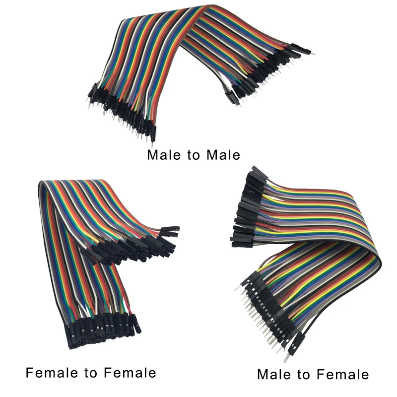 

Кабель Dupont для Raspberry Pi 4 GPIO, штекер-штекер, гнездо-гнездо, штекер-гнездо, кабель перемычки для Raspberry Pi 4B 3B + 3B, 40 шт.