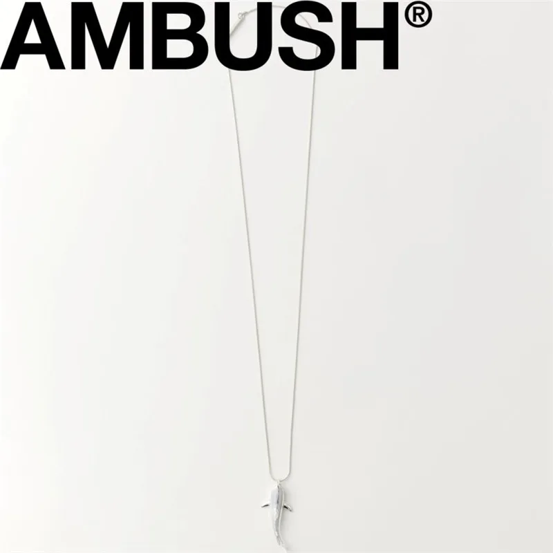 Серебряное ожерелье с Акульей амалью в виде амулета уличном стиле лучшее