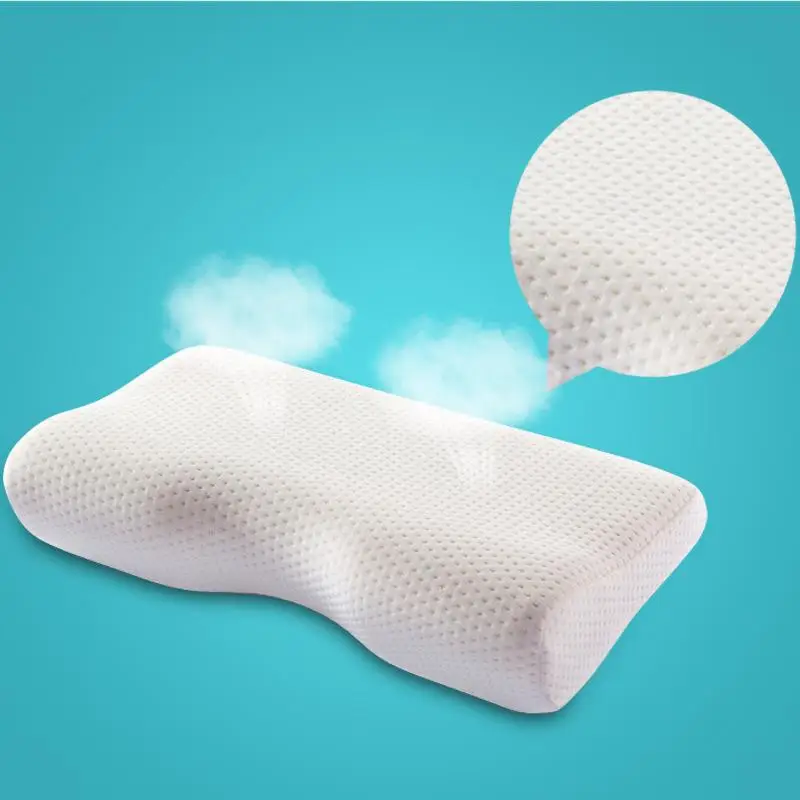 

5Memory Foam Orthopedic Neck Soft Pillow Massager Fiber Slow Rebound Foam Travel Pillow Cervical Health Care