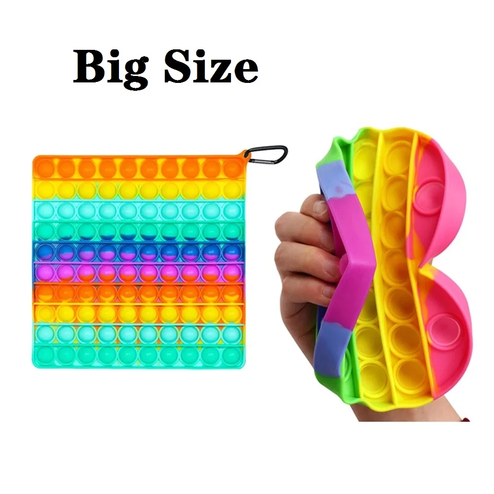 

BIG SIZE Pops Fidget It Push Bubble Toys Anti Stress Reliever Autism Toys Funny Desktop Game Antistress Toys For Children