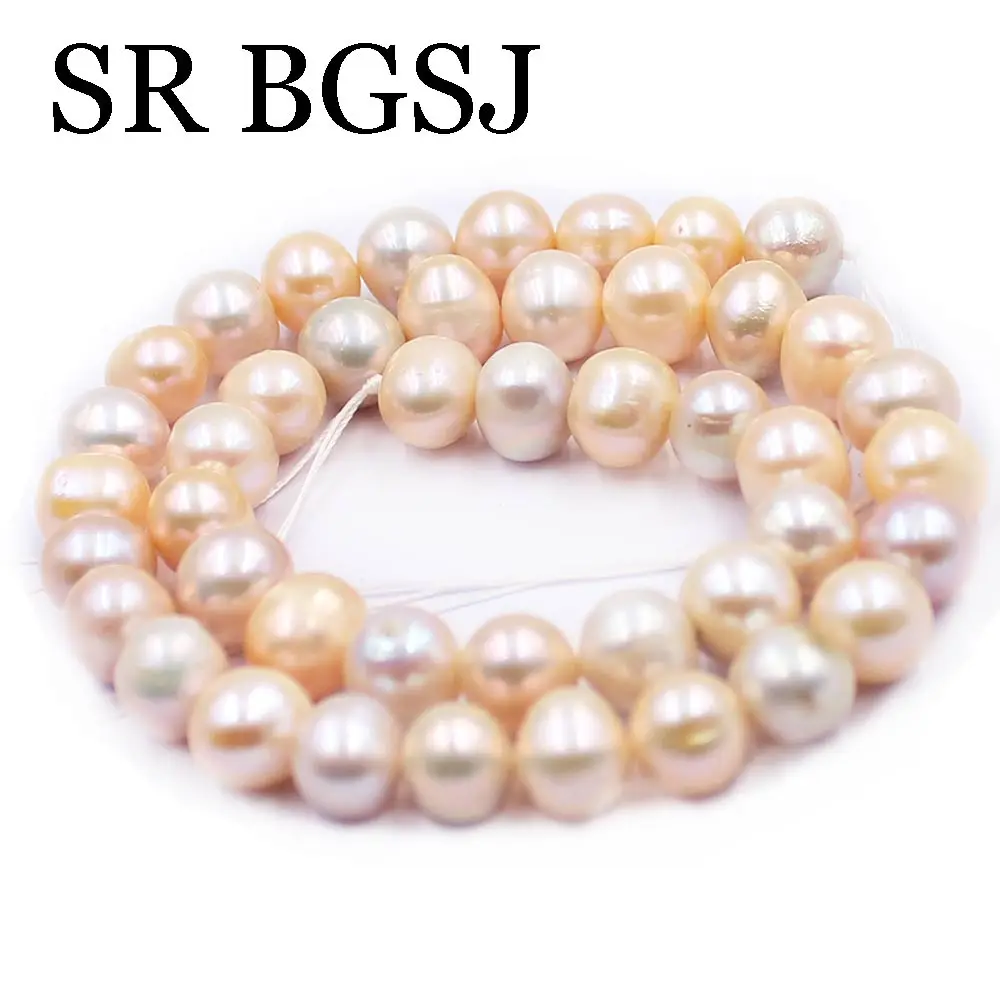 

Free Ship 8-9mm Light Colors Mixed Nearly Round Natural Freshwater Pearl Jewelry Making Pearls Beads 14inch