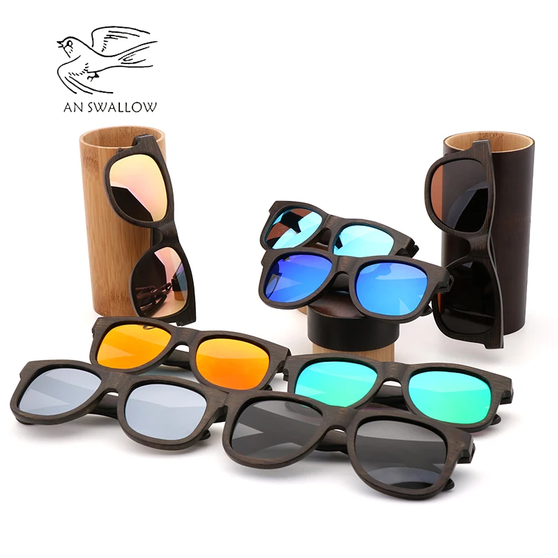 Мужские солнцезащитные очки ручной работы из бамбука и дерева поляризационные