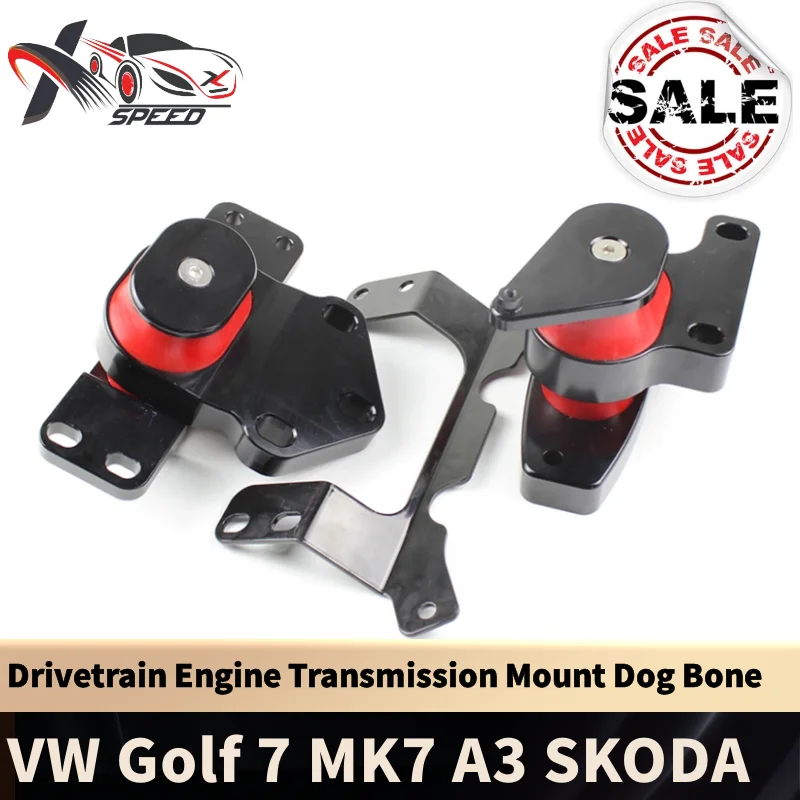 

FOR VW GOLF 7 AUDI A3 SKODA 5Q0-199-555 Drivetrain Engine Transmission Mount XX-PUVW020BK