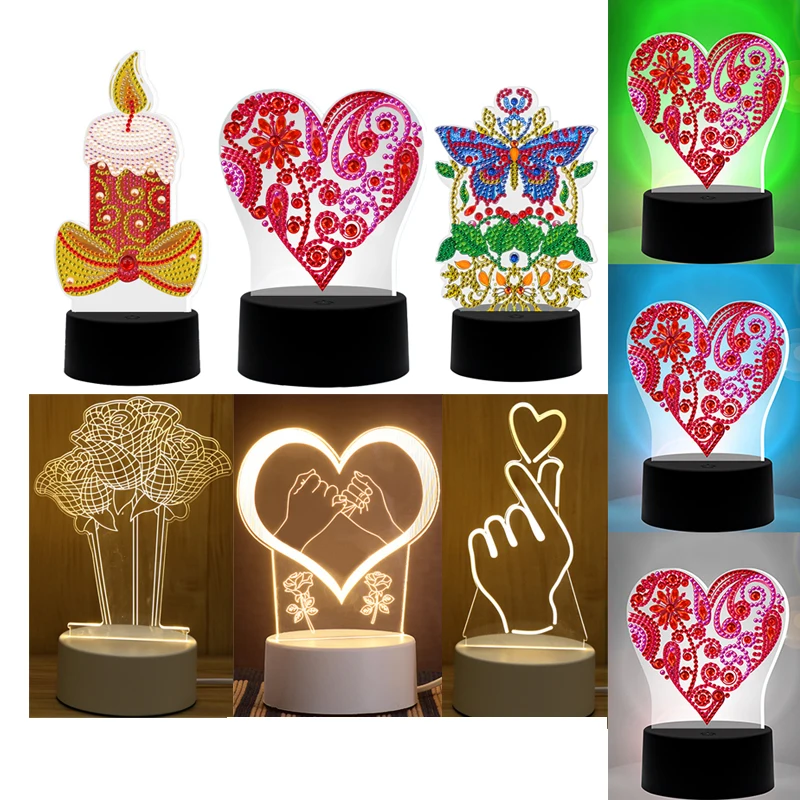 5D DIY алмазная живопись светодиодный светильник особой формы ночника для дня