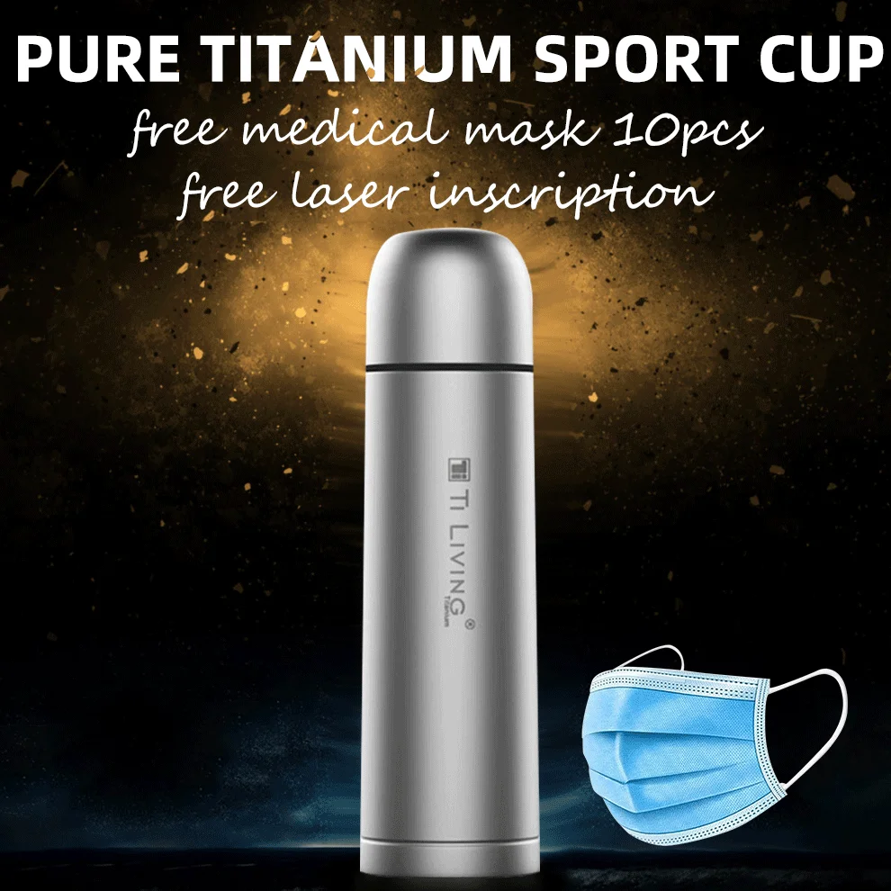 

Titanium Bullet Thermos Vacuum Sport Flask Water Bottle Drinkware Coffee Kettle 500ml Travel Business Thermal insulation Tea Cup
