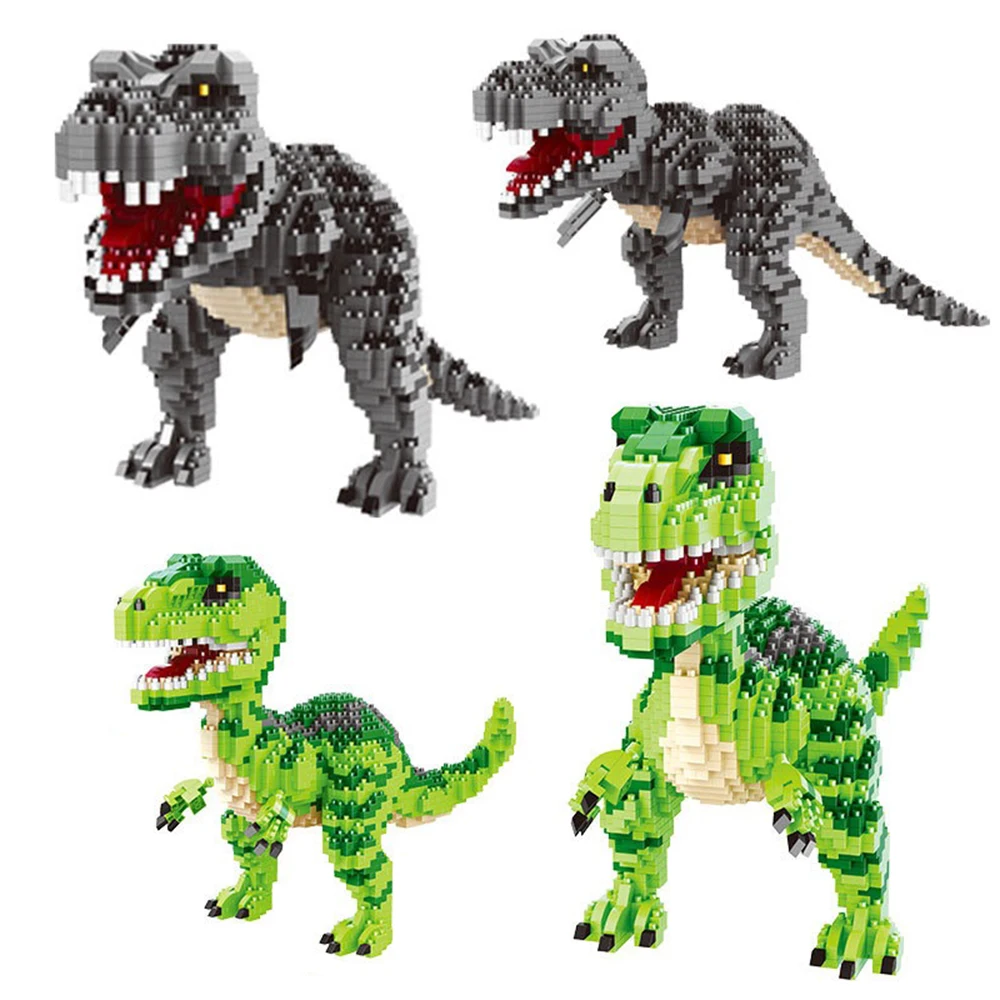 Динозавр Парк Юрского периода Модель тираннозавра Рекс Велоцираптор нано