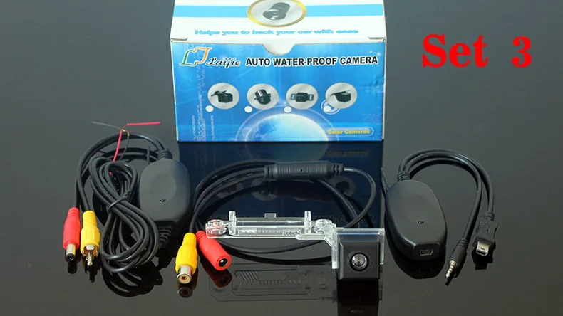 Set 3 Для Volkswagen VW Caddy III 2K 2004 2005 2006 2007 2008 2009 2010 2011 2012 2013 автомобиля заднего хода Камера/HD Ночное видение Автоматическая беспроводная камера заднего вида - Название цвета: Set 3