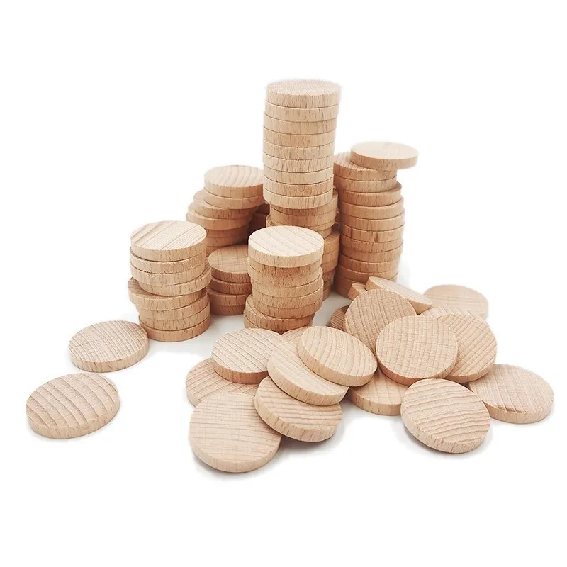 Необработанные деревянные круги 10-50 мм вырезы для рукоделия творчества