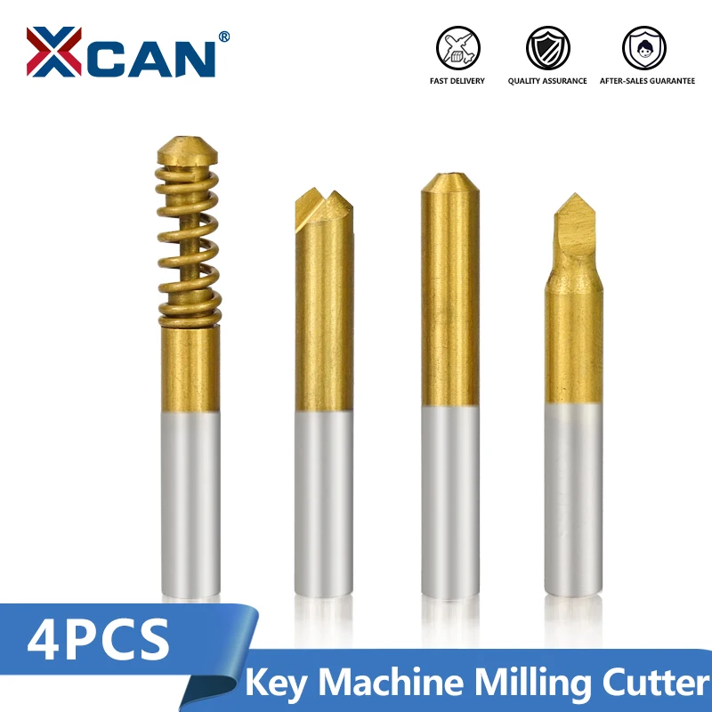 XCAN 4pcs Vertical Key Cutting Machine Cutter Locksmith Tools Key Machine Milling Cutter Cutter