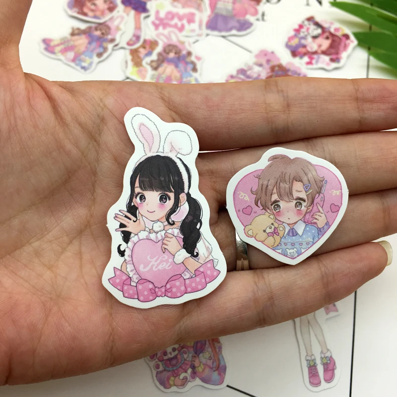 23 шт. Kawaii японский Стиль креативные милые девушки Стикеры ссамозакрывающийся