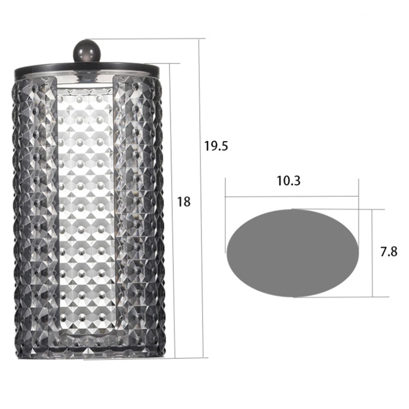 

Acrylic Cosmetic Storage Box Cotton Pad Organizer Bathroom Accessories Jewelry Lipstick Cotton Swab Dustproof Storage