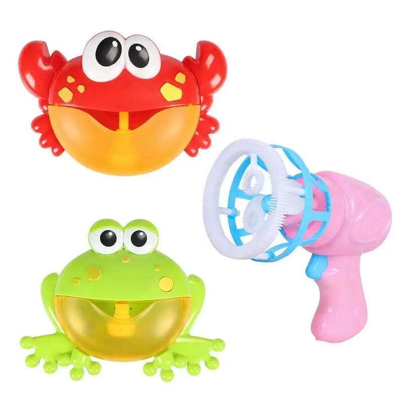 

Baby Bath Toys Bubble Machine Frog Crab Fun Music Automatic Bubble Maker Toy Baby Swimming Shower Bath Toys Music Bubble Machine