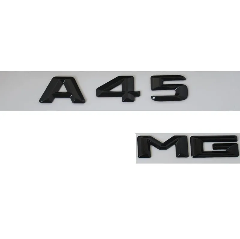 Блестящий черный 3D значок эмблема для заднего багажника Mercedes A45 Для AMG|Эмблемы| |