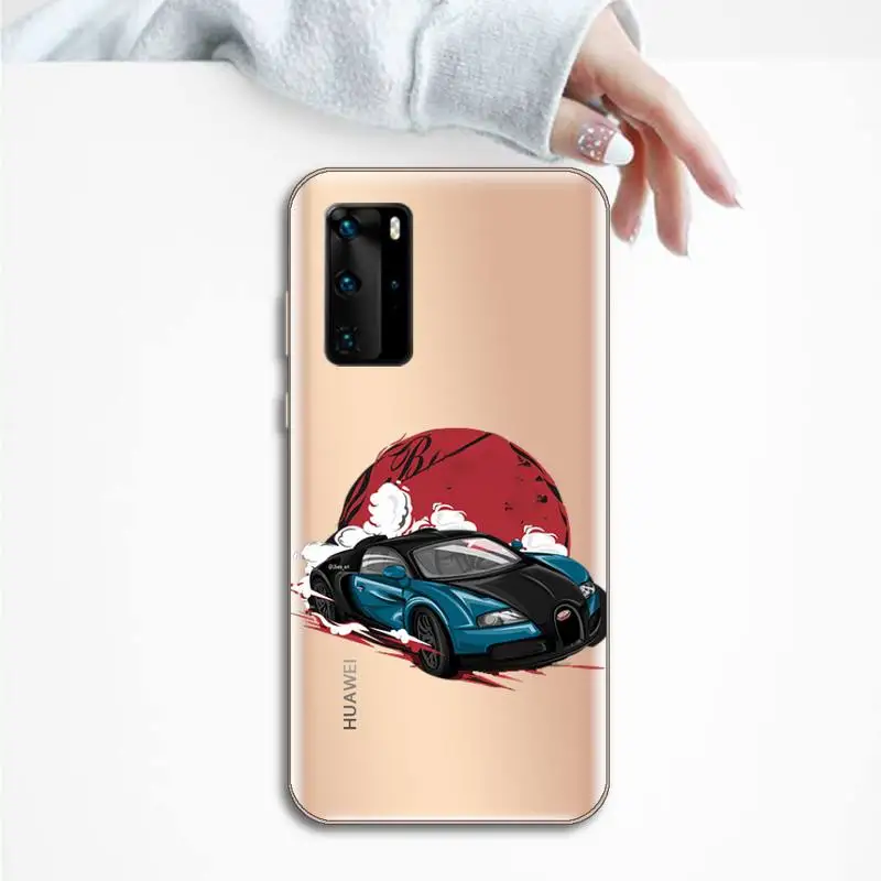 

Cool Japan JDM Sports Car Comic Phone Case Transparent for Huawei P honor 8 10i 20 30 40 smart 2019