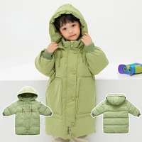 2021 new russian winter boys and girls coat childrens thickened warm white duck down down jacket long jacket kids down coats