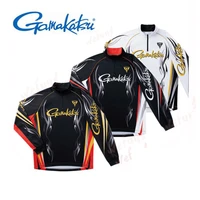 gamakatsu long sleeve stand collar fishing clothes cycling outdoor sun protection quick dry ice silk shirts