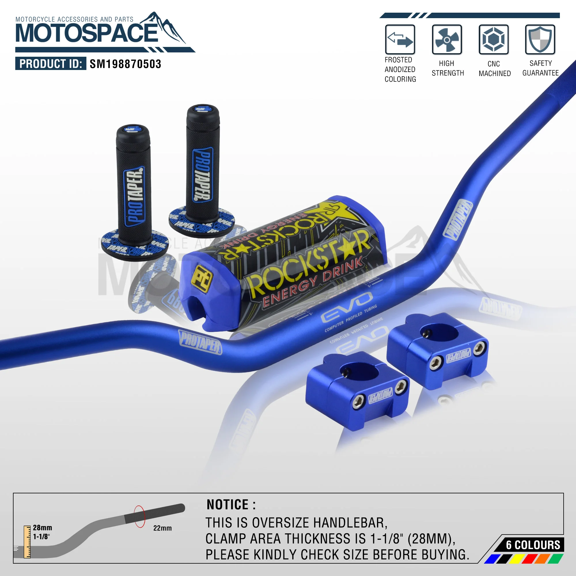 Рукоятка для Pro Cone Pack Bar 1 1/8 дюйма Классическая дверная ручка bar Грипсы питpro Racing