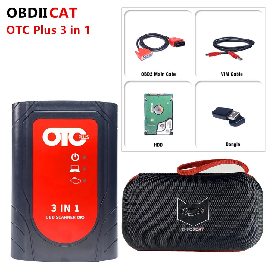 OBDCATII высококачественный OTC плюс диагностический инструмент 3 в 1 OBD сканер