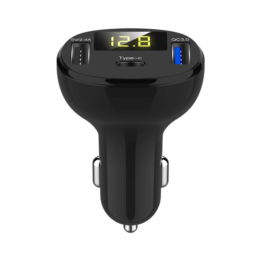 QC3.0 QC Тип C PD DC 12 В USB мультивольт Измеритель Напряжения Монитор двойной цифровой