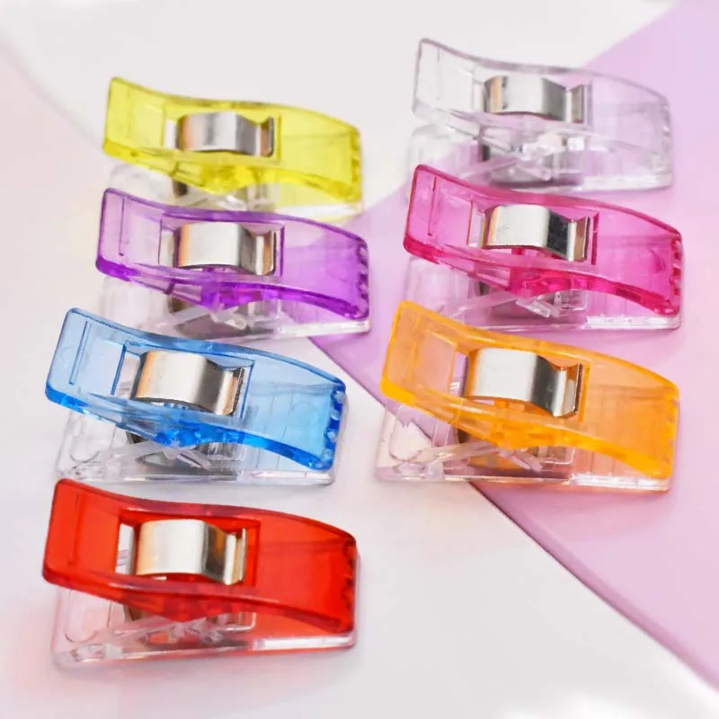100 шт. разноцветные пластиковые швейные зажимы для квилтинга рукоделия обвязки