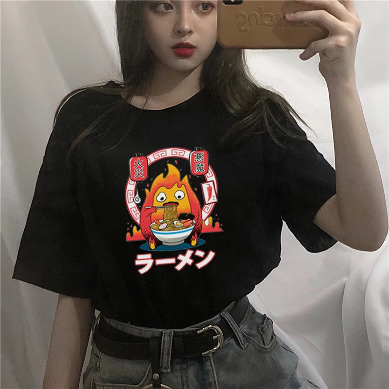 Новая женская футболка Harajuku, топ, Милая женская футболка с круглым вырезом, Корейская прямая почта, Панк принт, рубашка, одежда, странные вещи, готика